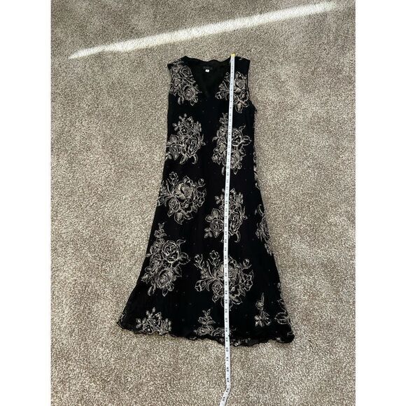 Lapis women Dress Silk Black Floral size S - Picture 5 of 10